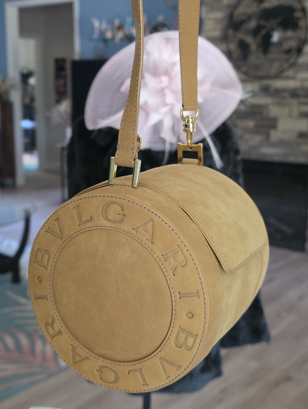 Authentic BVLGARI B Zero Round Type Logo Shoulder Bag